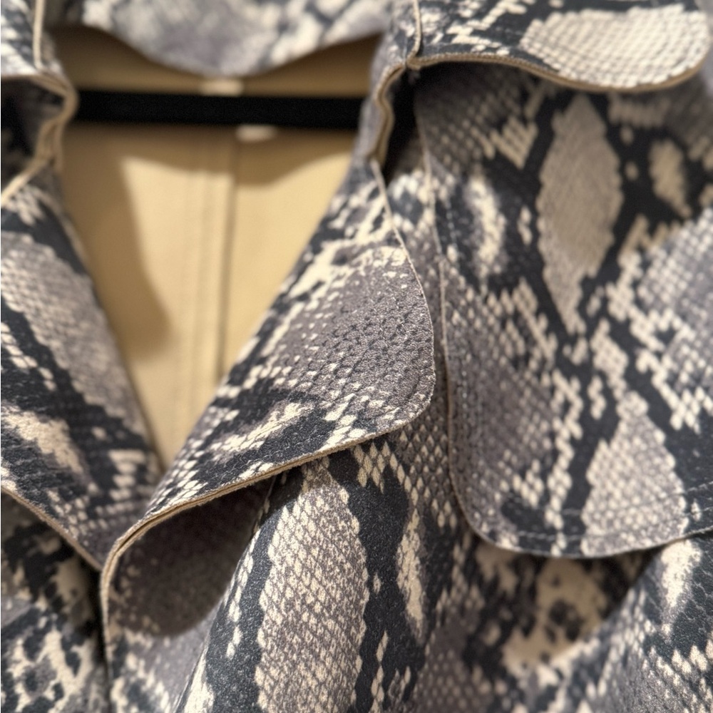 Love Token Snakeskin print faux Suede jacket - Picture 4 of 8